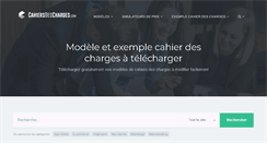 Desktop Screenshot of cahiersdescharges.com